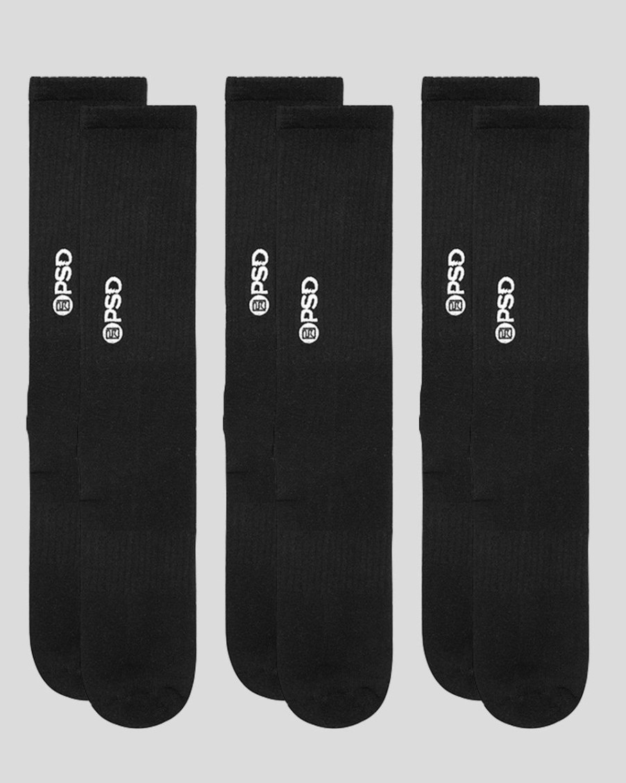 Accessories PSD | 3 Pack - Logo Crew - Black