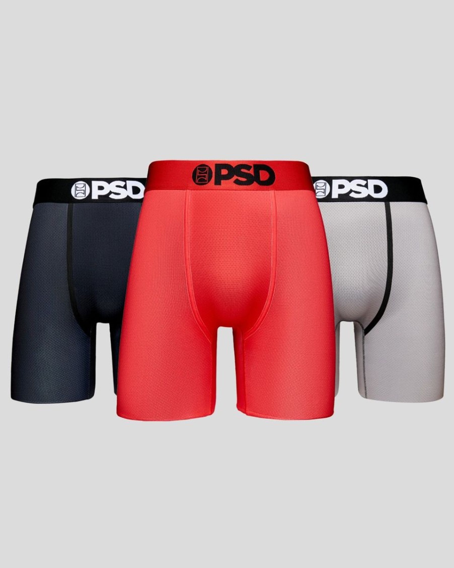 Accessories PSD | Cool Mesh 3 Pack - Red/Gray/Black