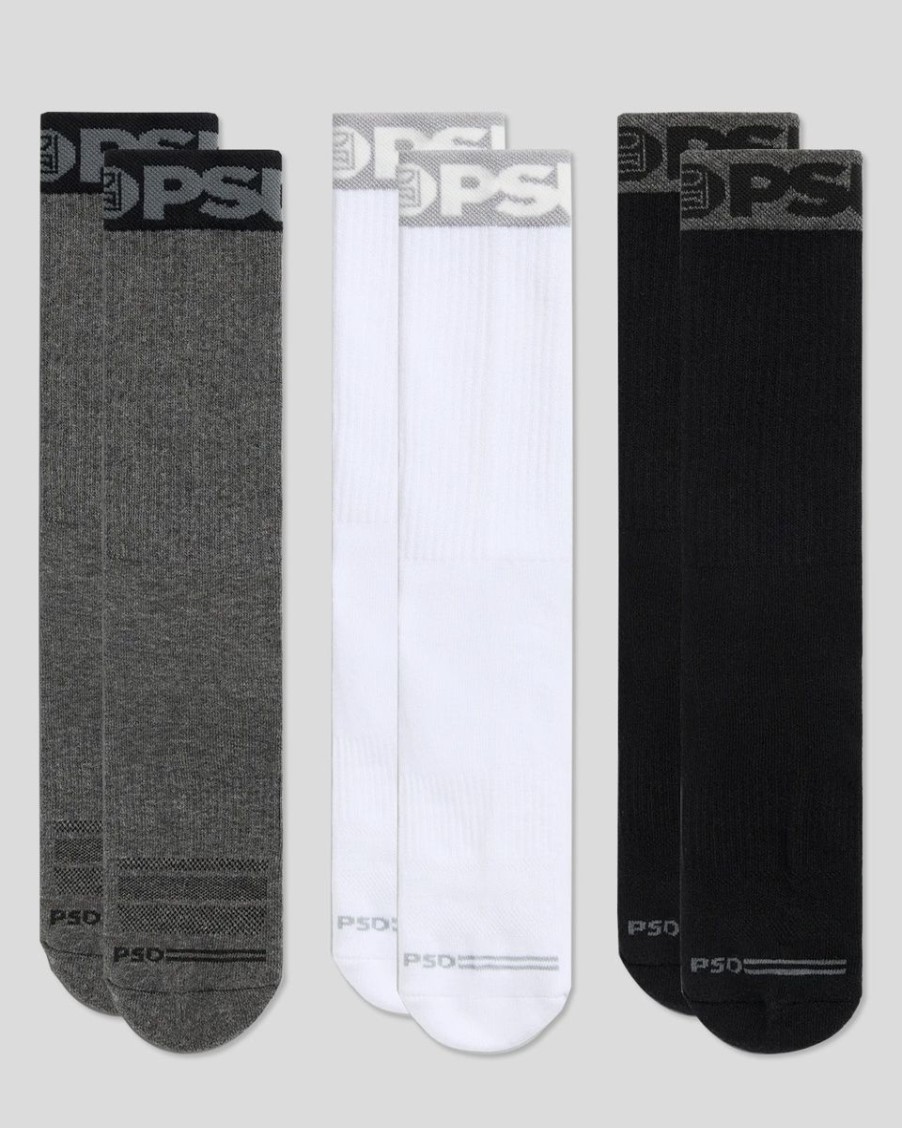 Men PSD | 3 Pack - Band Crew - Grey/White/Black