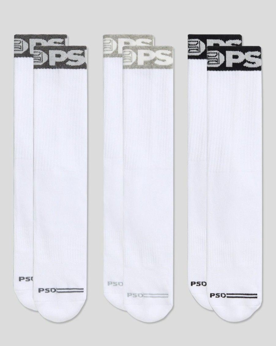 Men PSD | 3 Pack - Band Crew - White