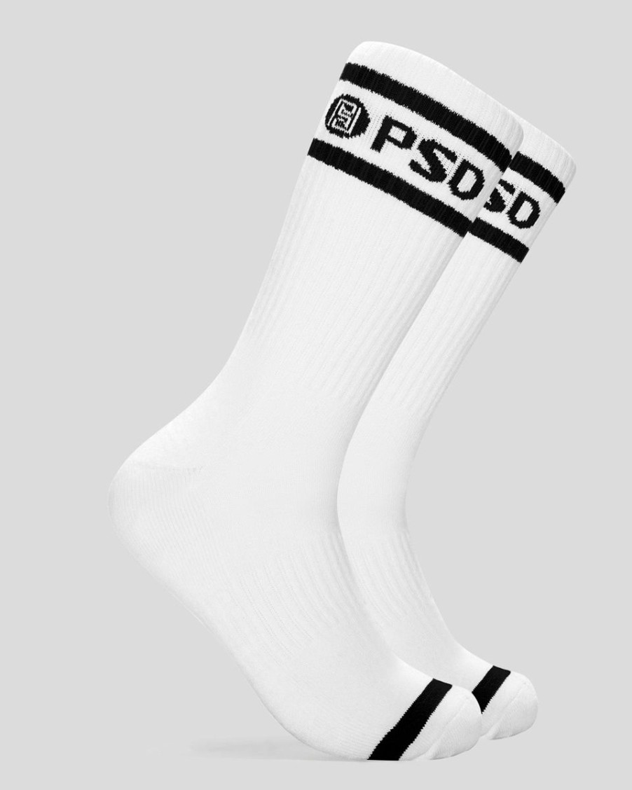 Accessories PSD | 3 Pack - Logo Stripe Crew - White